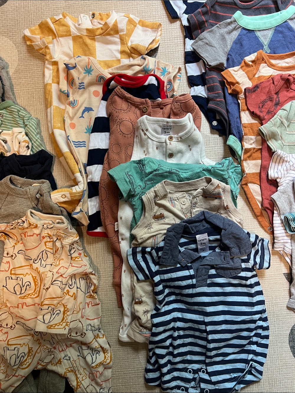 0-3 month Baby Boy Summer Bundle & Sleepers - Picture 3 of 7